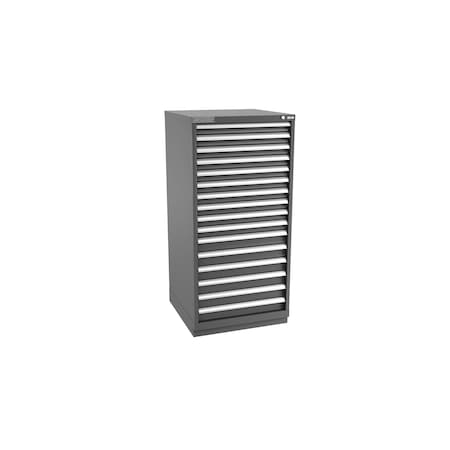Champion Tool Storage Modular Drawer Cabinet, 16 Drawer, Dark Gray, Steel, 28 in W x 28-1/2 in D x 59-1/2 in H S27001601ILCFTB-DG